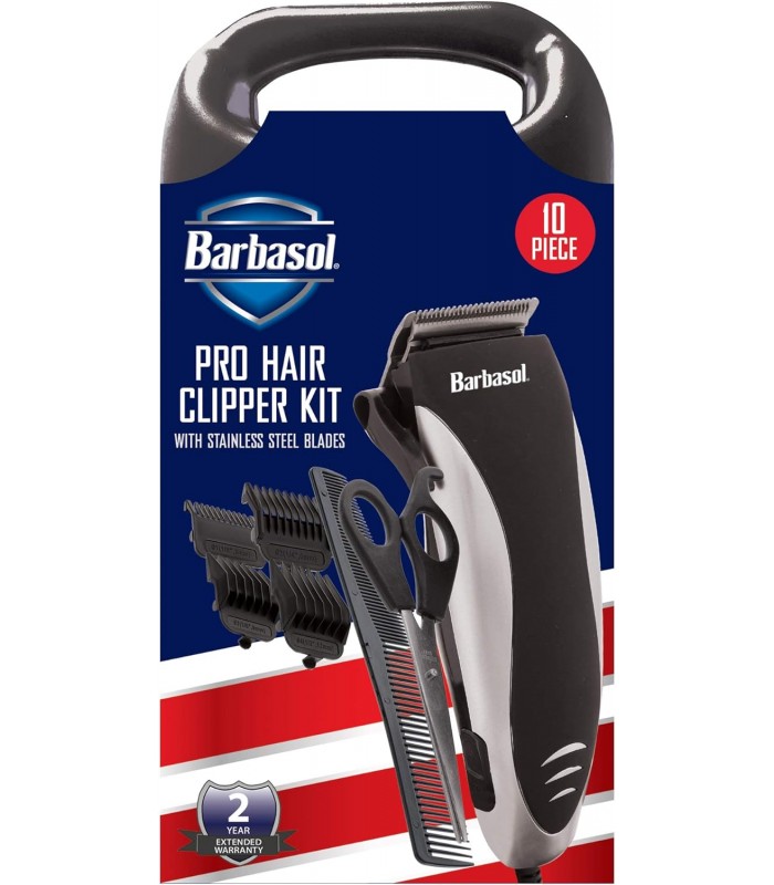 Barbasol Professional Hair Clipper Kit with Stainless Steel Blades