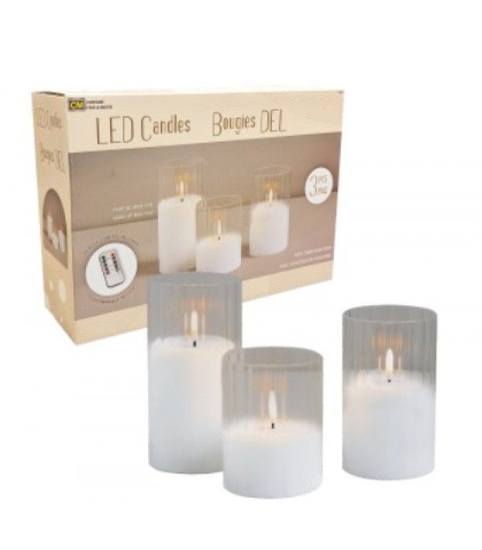 Battery operated candle with Real Wax