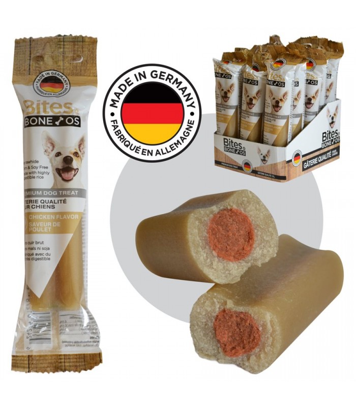 BITES OS Gâterie de qualité pour chien, Saveur de POULET