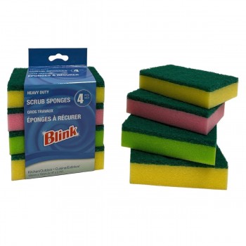 Blink Éponges à récurer 105mm x 70mm - Paquet de 4