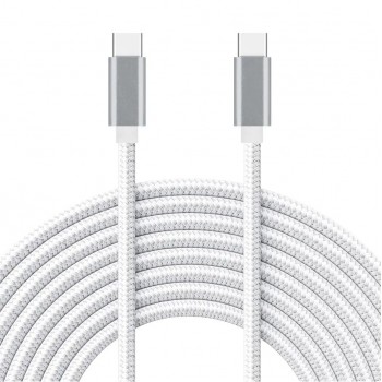 Boost Câble tressé USB-C mâle à USB-C mâle - Blanc - 2 m