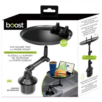 Boost Porte-gobelet de voiture Plateau rotatif support pour téléphone