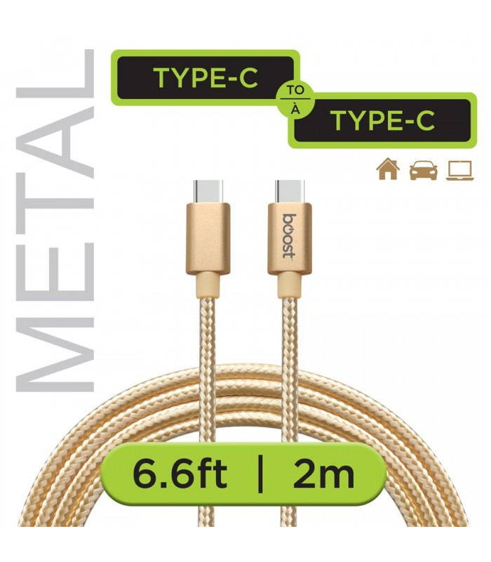 Boost Câble tressé de Type-C de 2 mètres sur Type-C