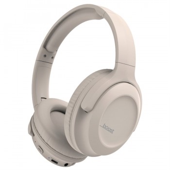 Boost Casque sans fil à réduction active du bruit avec microphone - Beige