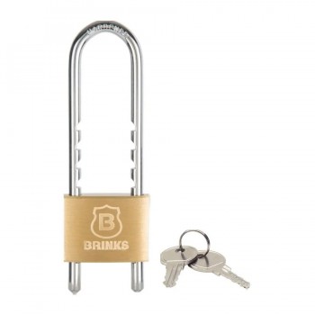 Cadenas en laiton BRINKS avec anse réglable et 2 clés - 50 mm