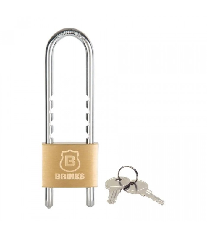 Cadenas en laiton BRINKS avec anse réglable et 2 clés - 50 mm