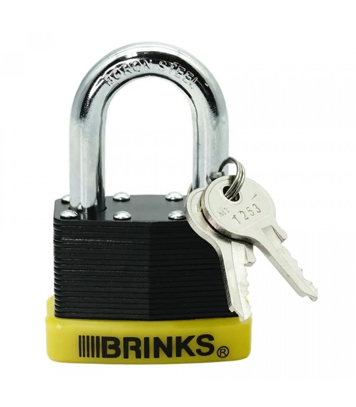 Cadenas en acier laminé BRINKS avec 2 clés - 50 mm - Noir