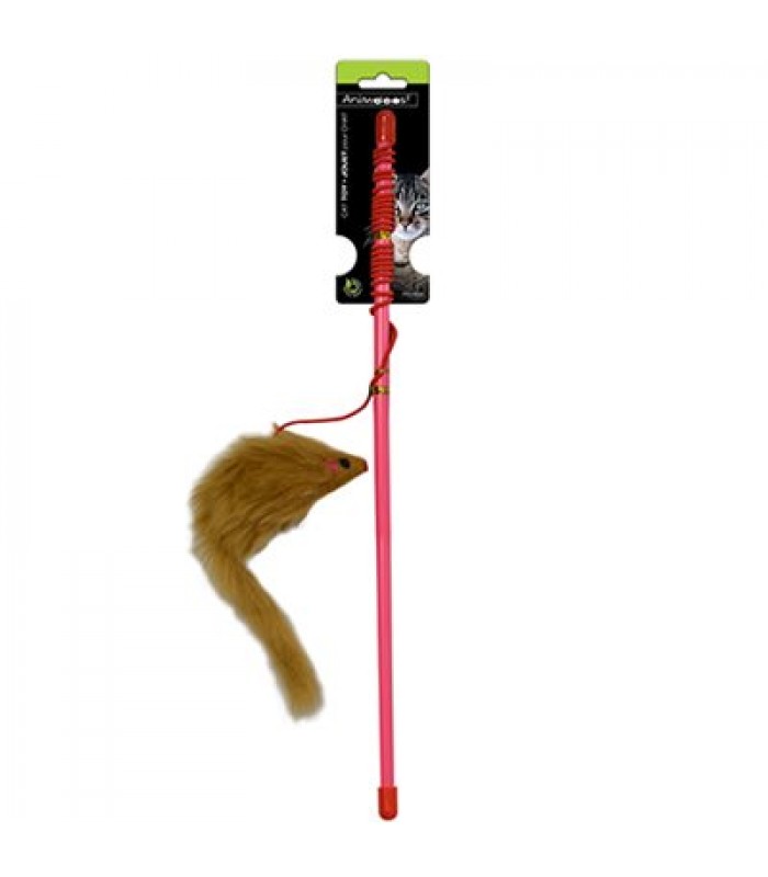 Cat fishing rod with mouse