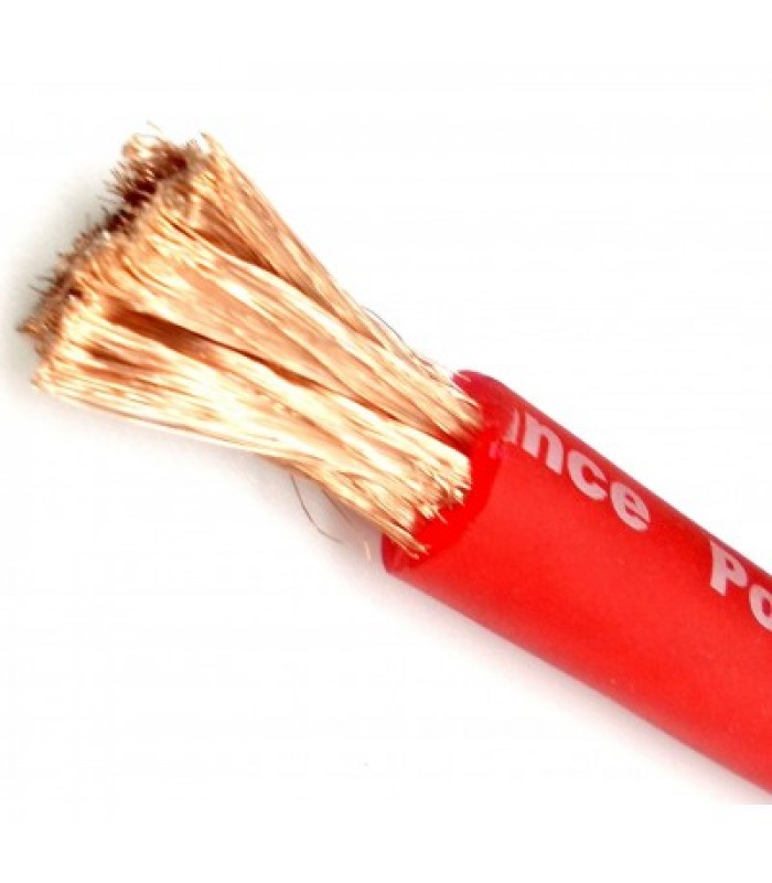 CCA Stranded Amplifier Wire - 4AWG - Red - Sold by Meter