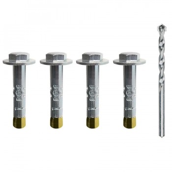 Cobra Ancrage pour maçonnerie 1/2 po. X 2-3/4 po. avec mèche - Paquet de 4