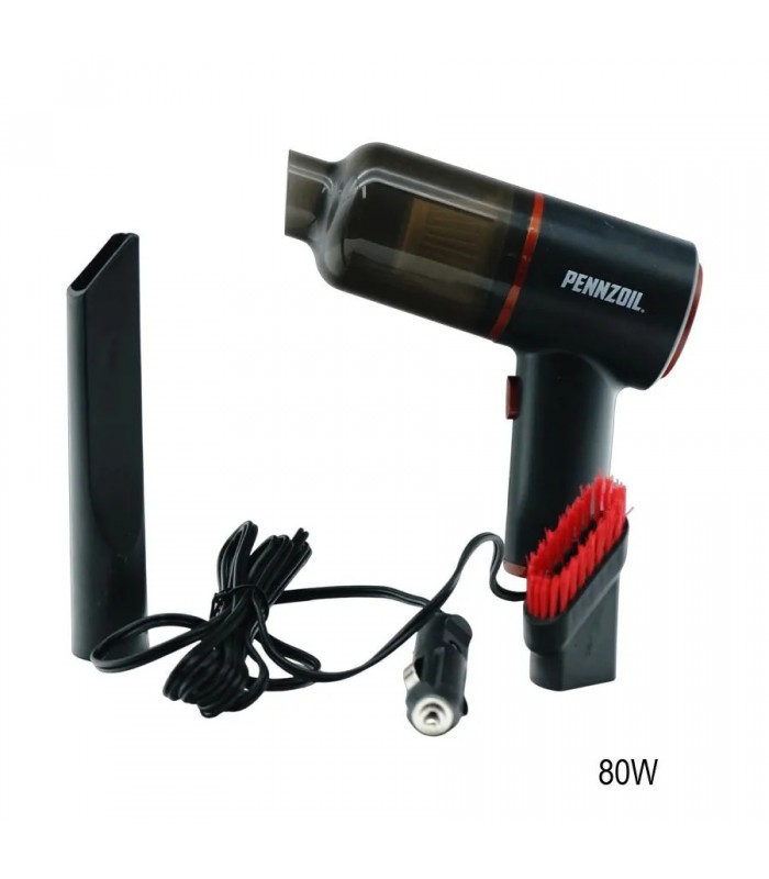Compact Car Vacuum Cleaner with Accessories - 12 V - 80 W