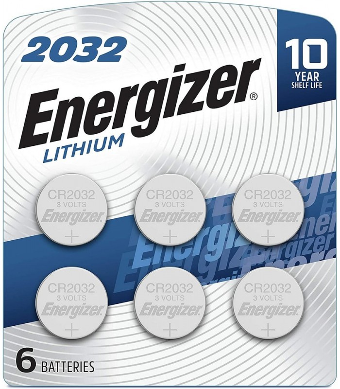 Energizer Pile bouton CR2032 Lithium - 3 V - Paquet de 6