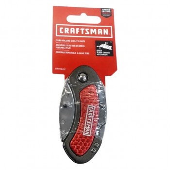 Craftsman Fixed Blade Folding Utility Knife - Red and Black