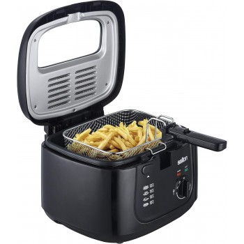 Salton Friteuse froide au toucher pour un usage domestique avec panier – Capacité de 2,5 l