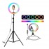 Digipower Adjustable Phone Tripod with 10-Inch Multicolor Ring Light