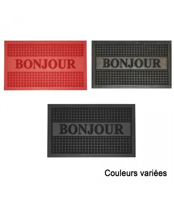 Door Mat with Rubber Backing - 40 × 60 cm - Assorted Colours