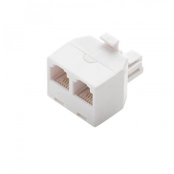 Adaptateur RJ11 modulaire duplex - Blanc