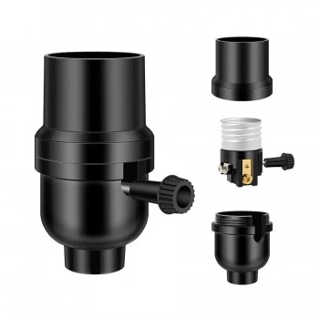 E26 Phenolic Socket with ON/OFF Turn Knob - 250 V - 660 W