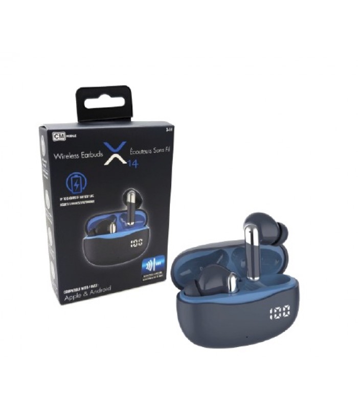 Earbuds Bluetooth Wireless X14 Blue