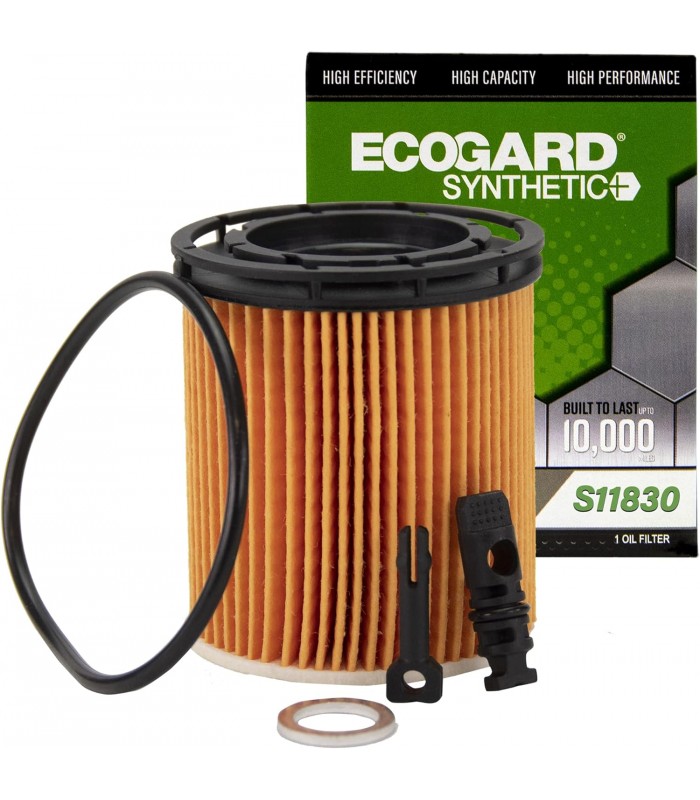 ECOGARD Synthetic Oil Filter 2020-22 Hyundai Accent, Sonata, Kia Rio 1,6L