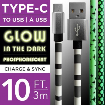 eLink 10FT Glow in the Dark - Heavy Duty USB-C Cable