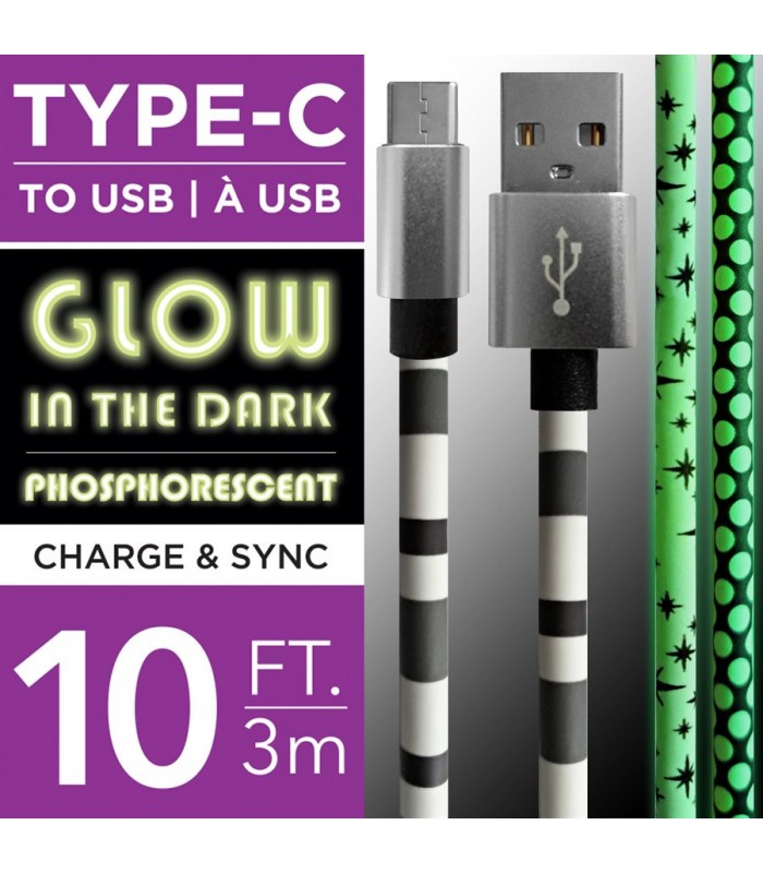 eLink 10FT Glow in the Dark - Heavy Duty USB-C Cable