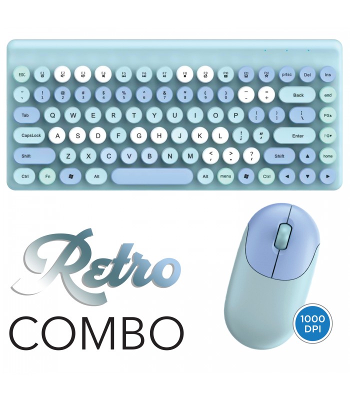 eLink 2.4GHz Wireless Retro Typewriter-style 86-key Keyboard & Mouse Combo