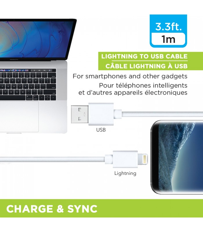 eLink 3.3 ft. Lightning to USB cable