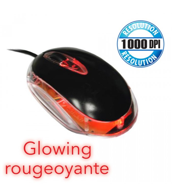 eLink Souris Optique à 3 boutons avec roulette de défilement