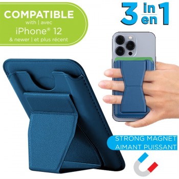 eLink 3-in-1 Snap-On Magnetic iPhone stand, grip and wallet for iPhone 12/13/14