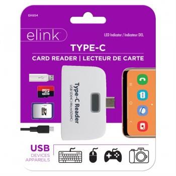 eLink Adaptateur de lecteur de cartes OTG 4 en 1 USB 3.1 Type-C