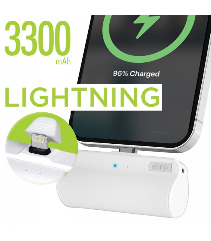 eLink 4000mAh Mini Power Bank with Lightning Connector for iPhone