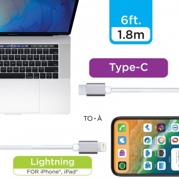 eLink 6 ft. (1.8 m) USB type-C to Lightning cable