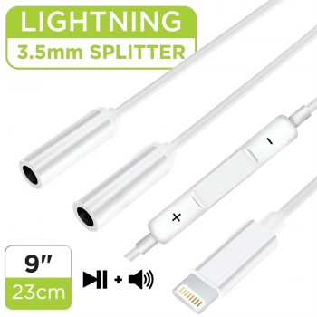 eLink Répartiteur Lightning vers double jack audio 3,5 mm