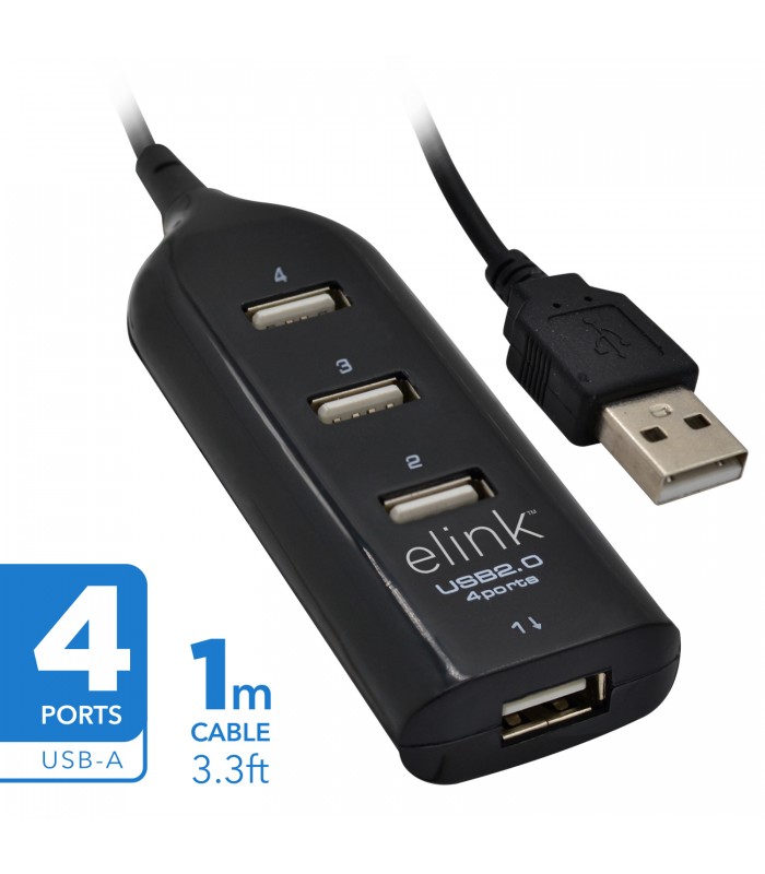 eLink USB HUB 2.0 hi-speed ports