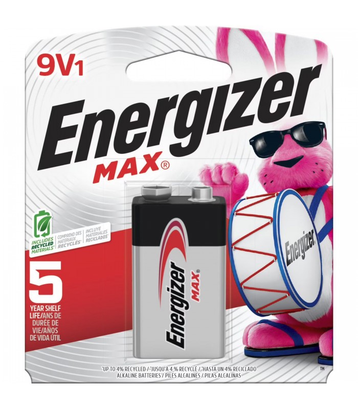 Energizer 9V Single Alkaline Battery Max