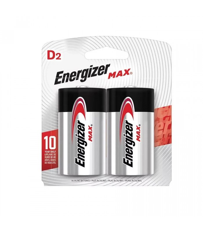 ENERGIZER Alkaline D Battery - 1.5 V - 2-Pack