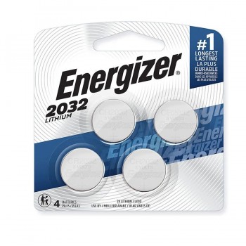 Energizer Pile bouton CR2032 Lithium - 3 V - Paquet de 4