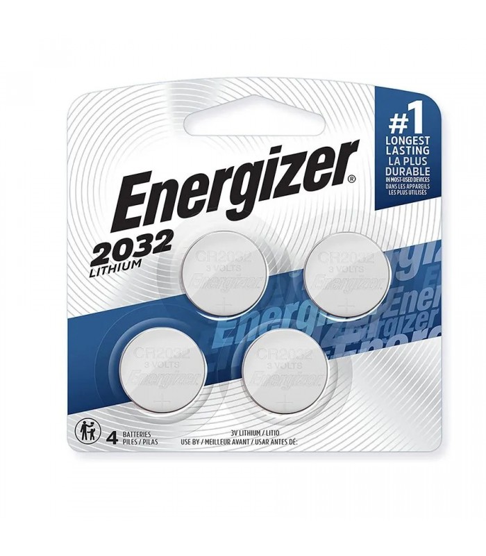 Energizer Lithium CR2032 Button Cell Battery - 3 V - 4 Pack