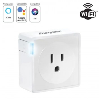 Energizer Prise intelligente Wi-Fi avec moniteur d'énergie - 125 V - 15 A