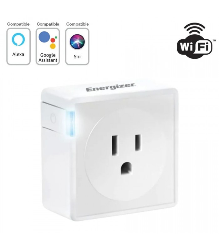 Energizer Wi-Fi Smart Plug with Energy Monitor - 125V - 15A Energizer Wi-Fi Smart Plug with Energy Monitor - 125V - 15A