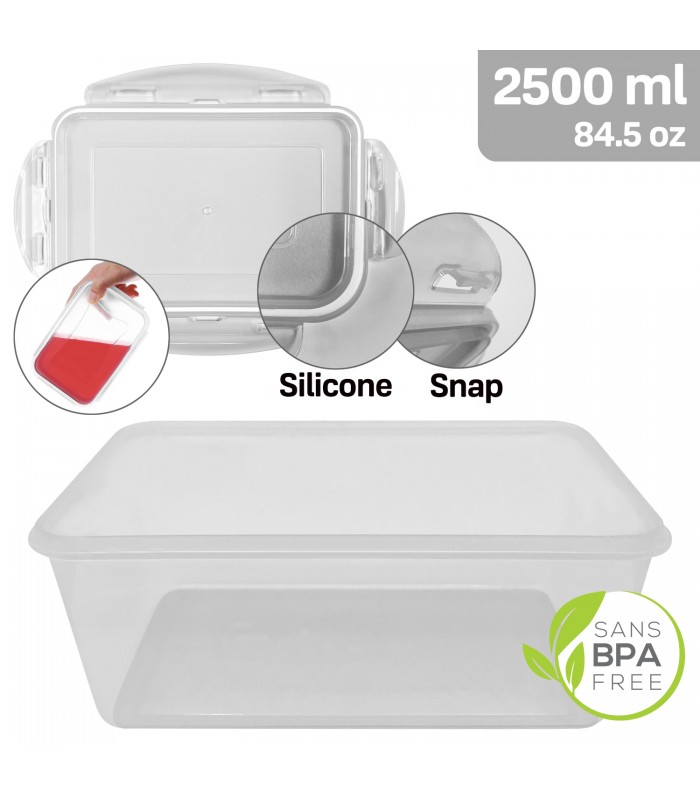 ERAware Contenant alimentaire rectangulaire en plastique 2500ml
