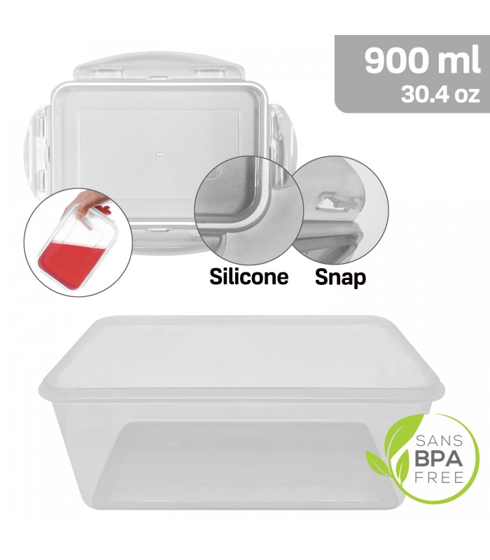 ERAware Contenant alimentaire rectangulaire en plastique 900ml