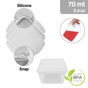 ERAware Contenant alimentaire carre en plastique 70ml