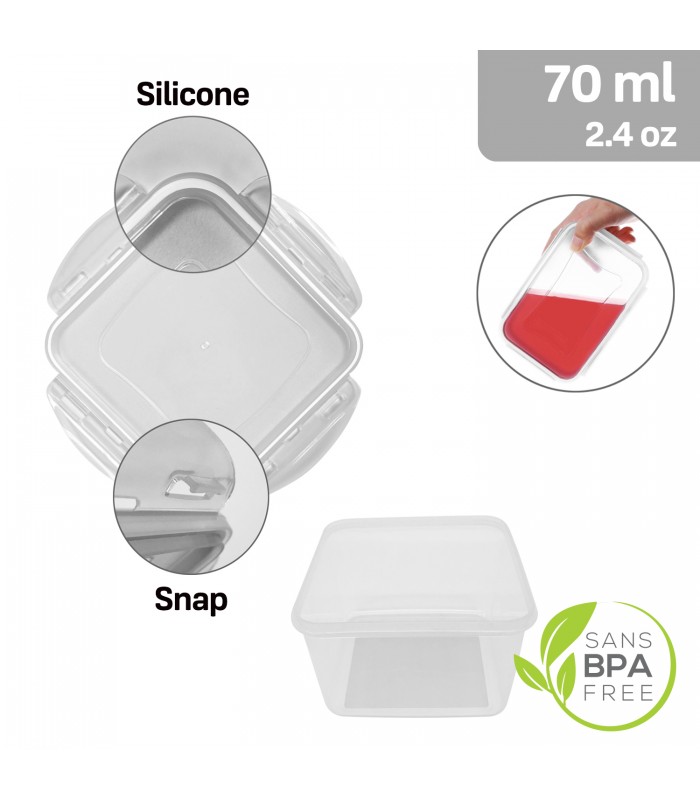 ERAware Contenant alimentaire carre en plastique 70ml