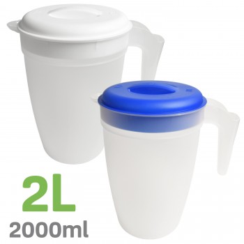ERAware Pichet à jus en plastique avec couvercle, 2 L