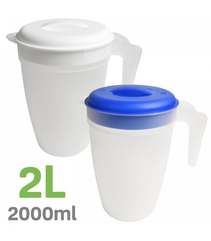 ERAware Pichet à jus en plastique avec couvercle, 2 L