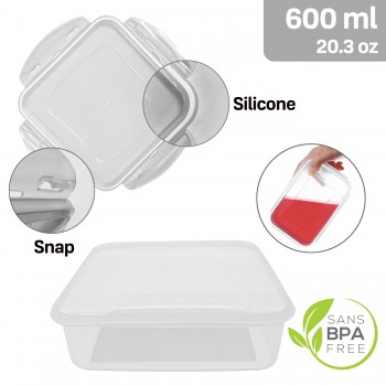 ERAware Contenant alimentaire carre en plastique 600ml