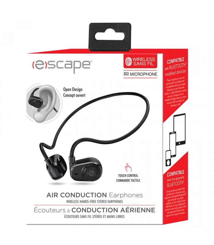 Escape Air Conduction wireless stereo earphones, Black