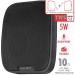 Escape TWS wall-mounted wireless speaker with FM radio and microphone, Black